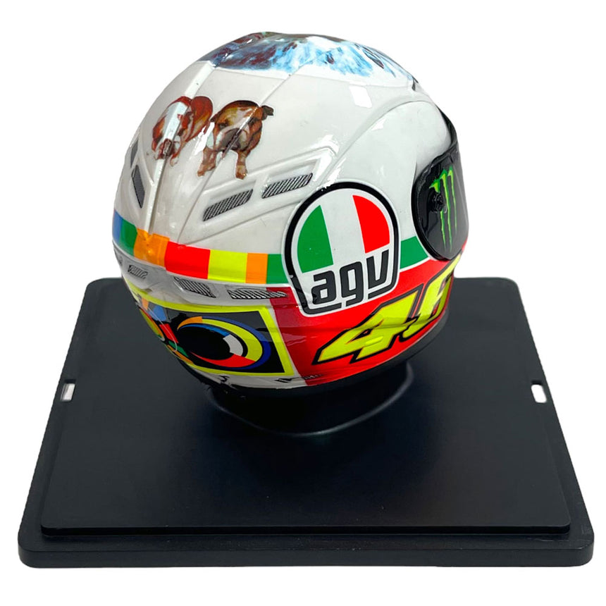 Valentino Rossi VR46 Replica 1:5 Scale Mini Helmet Mugello 2011