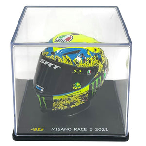 Valentino Rossi VR46 Replica 1:5 Scale Mini Helmet Misano Race 2 2021