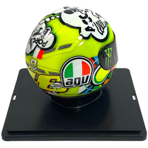 Valentino Rossi VR46 Replica 1:5 Scale Mini Herlmet Misano 2011
