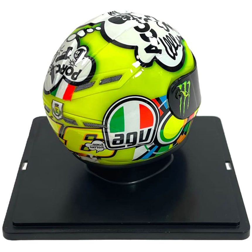 Valentino Rossi VR46 Replica 1:5 Scale Mini Herlmet Misano 2011