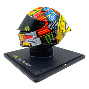 Valentino Rossi VR46 Replica 1:5 Scale Mini Helmet Season 2012