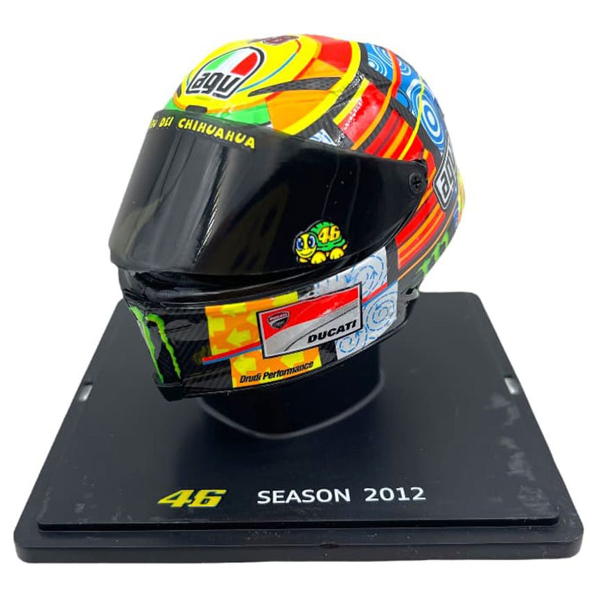 Valentino Rossi VR46 Replica 1:5 Scale Mini Helmet Season 2012