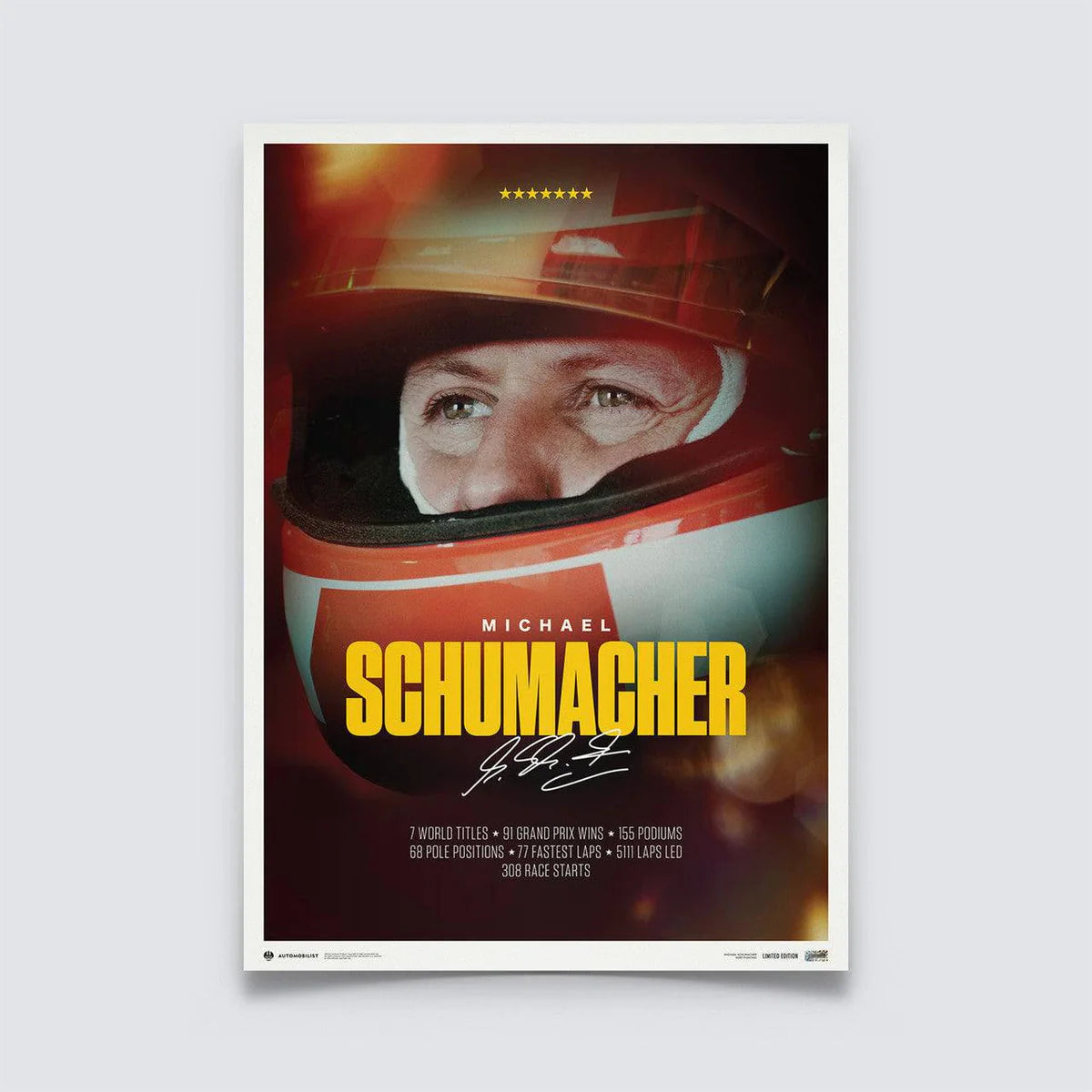 Automobilist Michael Schumacher 2023 Keep Fighting Schumacher Print Poster