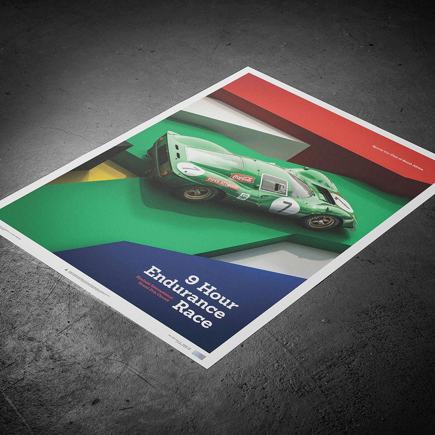 Ferrari 412P Green Kyalami 9 Hour 1967 Print Poster