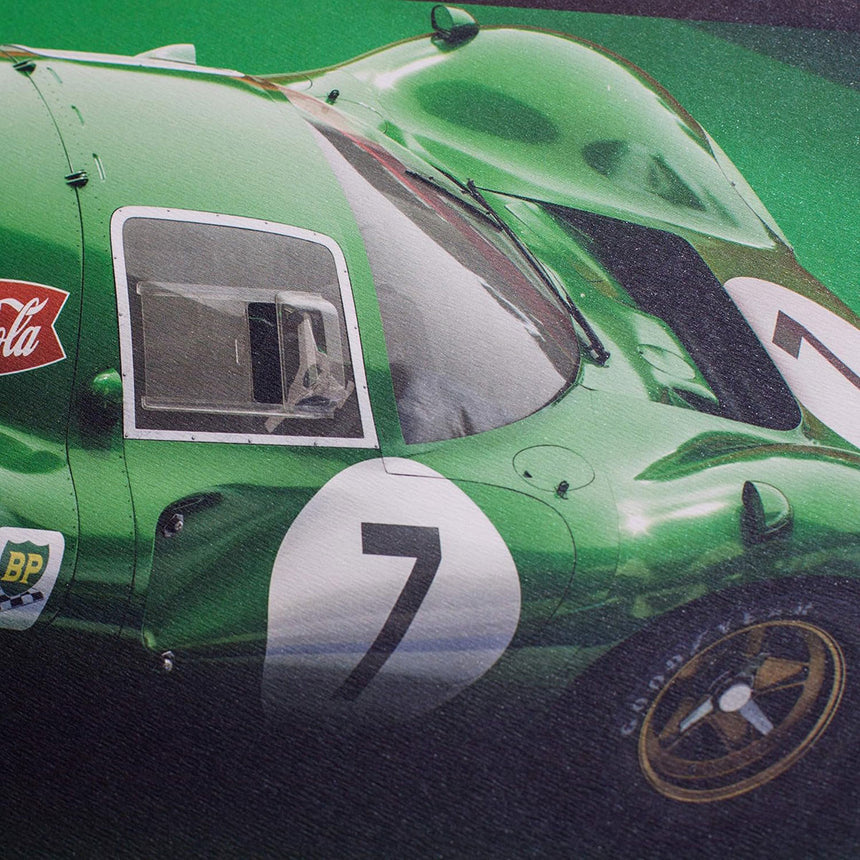 Ferrari 412P Green Kyalami 9 Hour 1967 Print Poster
