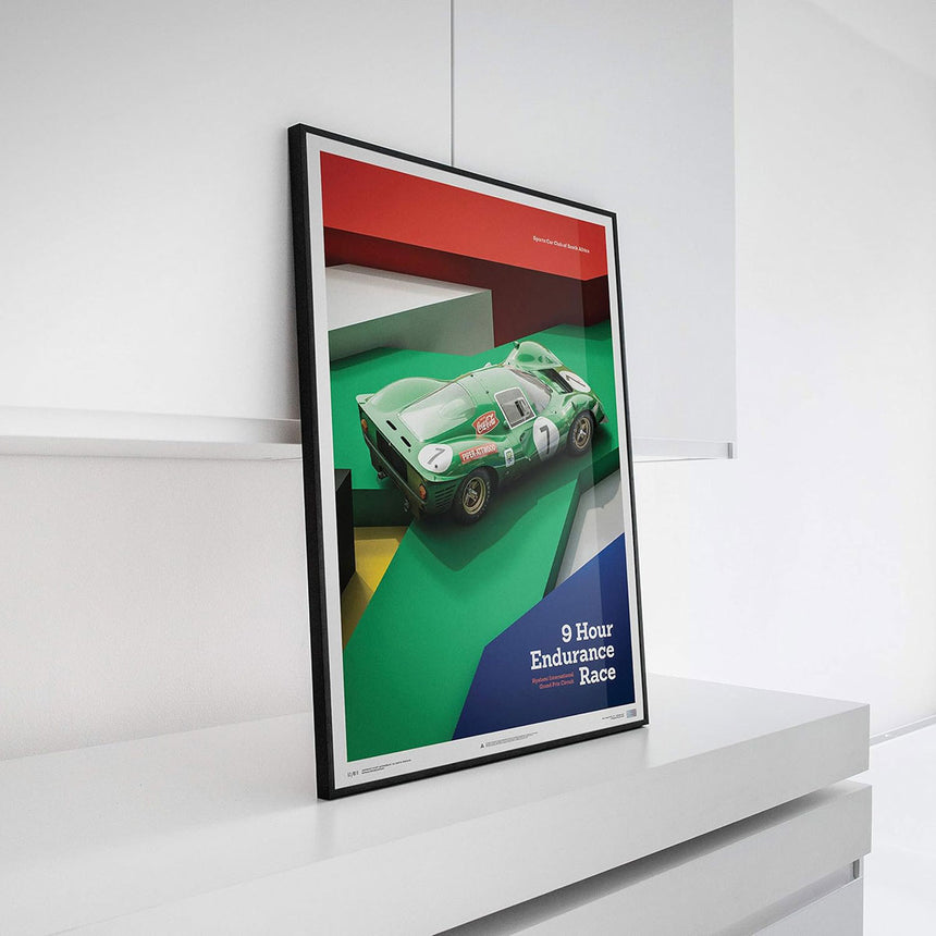 Ferrari 412P Green Kyalami 9 Hour 1967 Print Poster