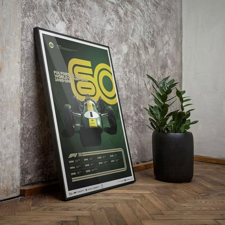Automobilist Formula 1 Decades 60s Team Lotus Print Poster