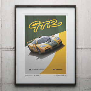 McLaren F1 GTR 1995 Mach One Racing McLaren Poster Andy Wallace, Derek Bell, Justin Bell