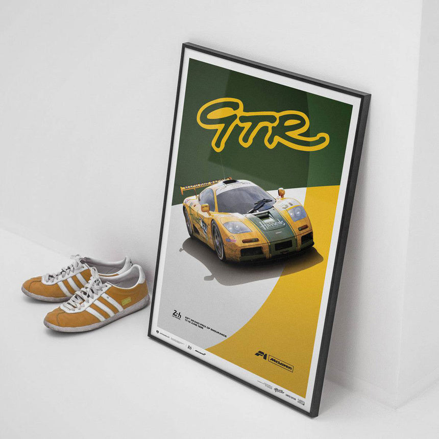 McLaren F1 GTR 1995 Mach One Racing McLaren Poster Andy Wallace, Derek Bell, Justin Bell