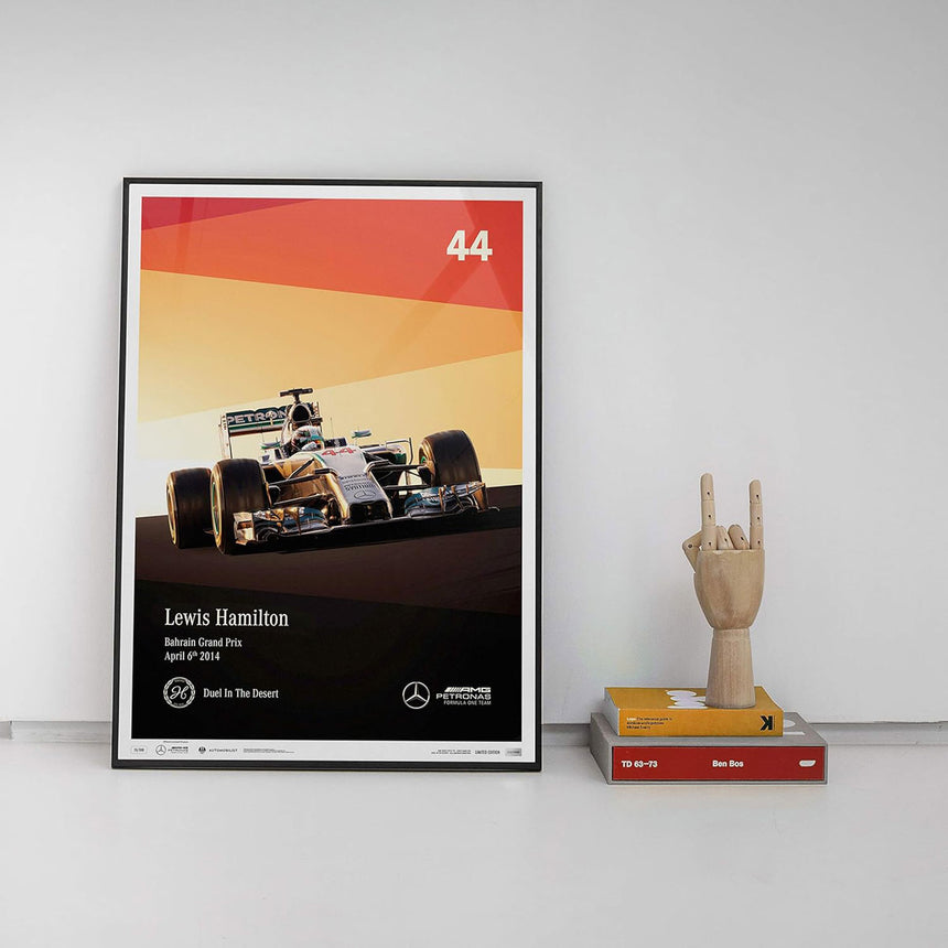 Mercedes-AMG Petronas Motosport Lewis Hamilton Grand Prix 2014 Print Poster