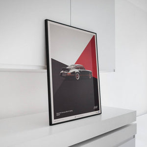 Porsche 911 RS 1973 Black Print Poster