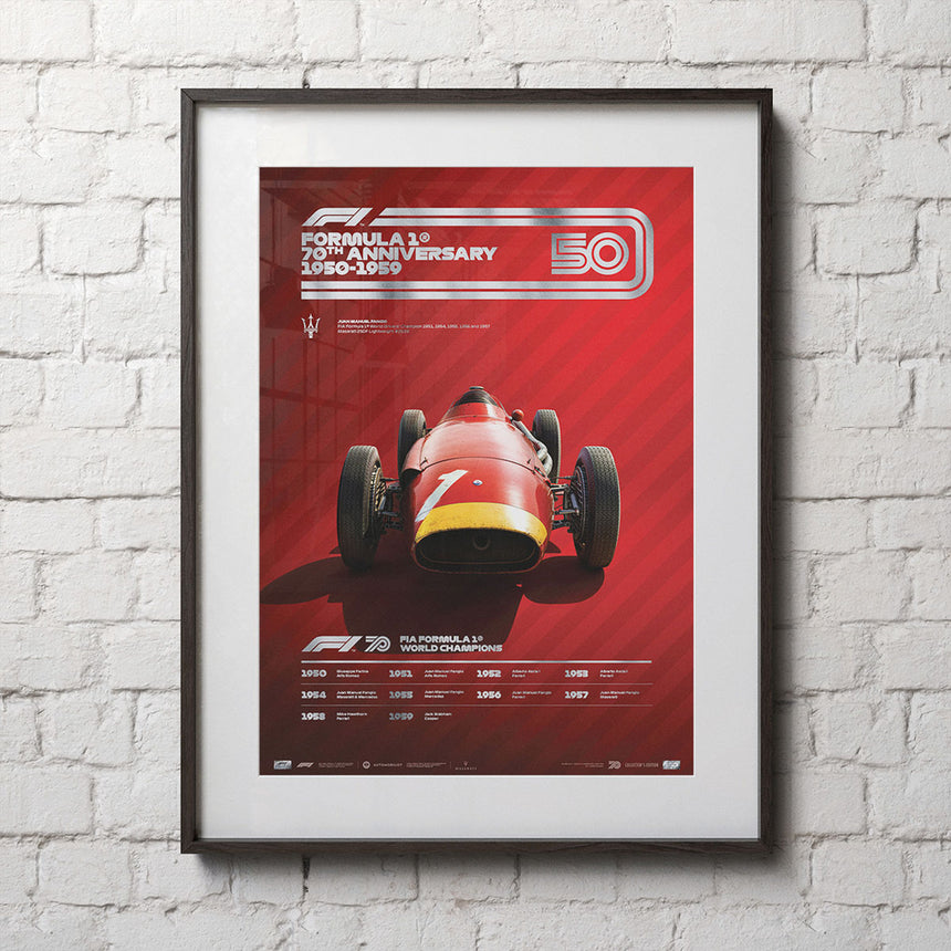 Formula 1 Decades Maserati 1950s Collectors Edition Print Poster