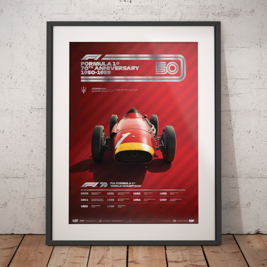 Formula 1 Decades Maserati 1950s Collectors Edition Print Poster