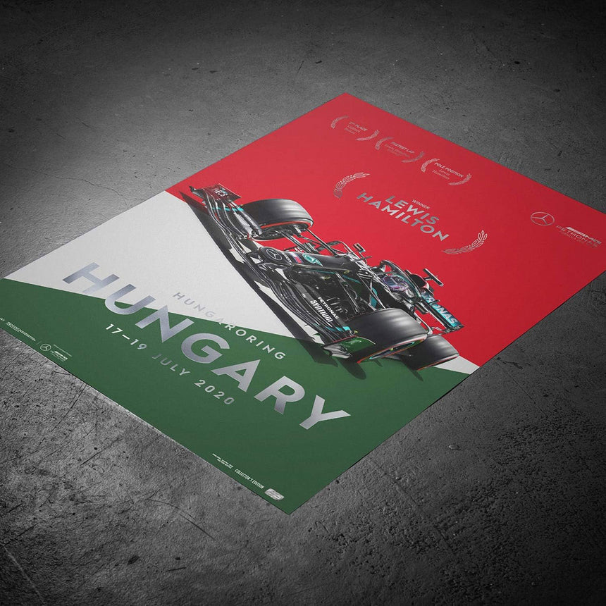Mercedes-AMG Petronas F1 Team Hungary 2020 Lewis Hamilton Print Poster