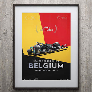 Mercedes-AMG Petronas F1 Team Belgium 2020 Lewis Hamilton Collector’s Print Poster