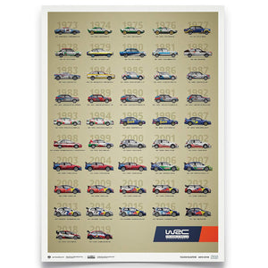 WRC Constructors’ Champions 1973-2019 - 47th Anniversary Limited Print Poster
