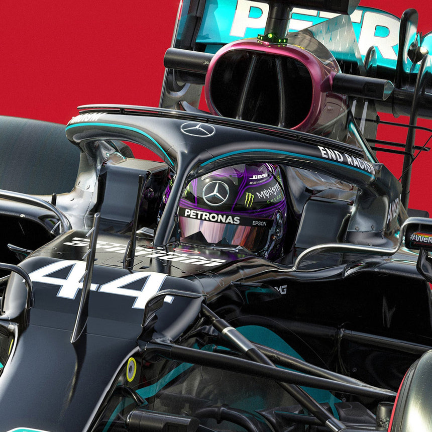 Mercedes-AMG Petronas F1 Team Bahrain 2020 Lewis Hamilton Print Poster
