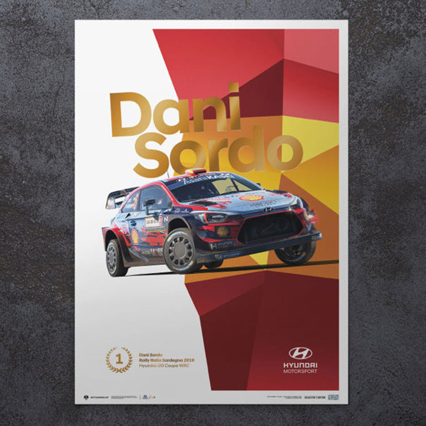 Hyundai Motorsport Rally Italia Sardegna 2019 Dani Sordo Collector’s Print Poster