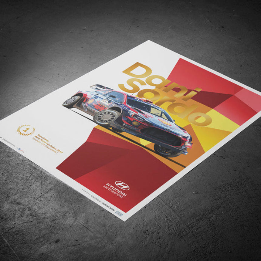 Hyundai Motorsport Rally Italia Sardegna 2019 Dani Sordo Collector’s Print Poster