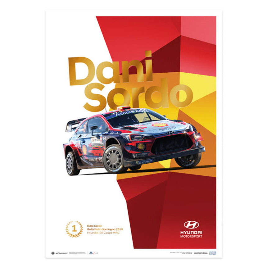 Hyundai Motorsport Rally Italia Sardegna 2019 Dani Sordo Collector’s Print Poster