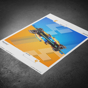 McLaren Team 2021 Season Lando Norris Daniel Ricciardo Limited Print Poster