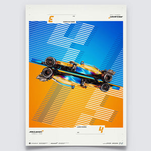 McLaren Team 2021 Season Lando Norris Daniel Ricciardo Limited Print Poster