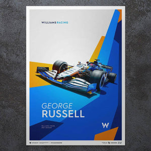 Williams Racing - George Russell 2021 - Limited Edition Print Poster