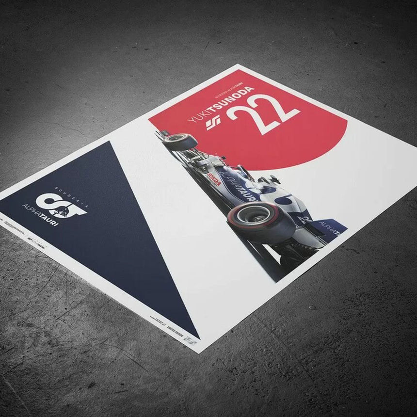 Scuderia Alphatauri #22 Yuki Tsunoda Limited Edition Print Poster