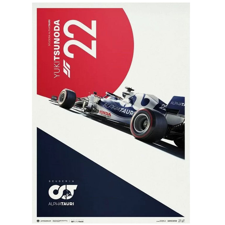 Scuderia Alphatauri #22 Yuki Tsunoda Limited Edition Print Poster