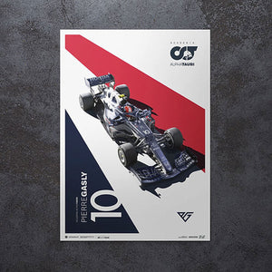 Scuderia Alphatauri #10 Pierre Gasley Limited Edition Print Poster