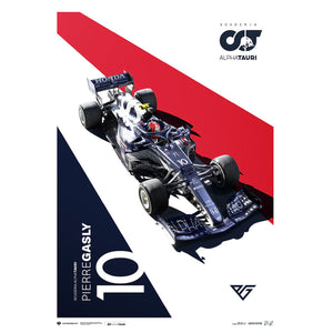 Scuderia Alphatauri #10 Pierre Gasley Limited Edition Print Poster