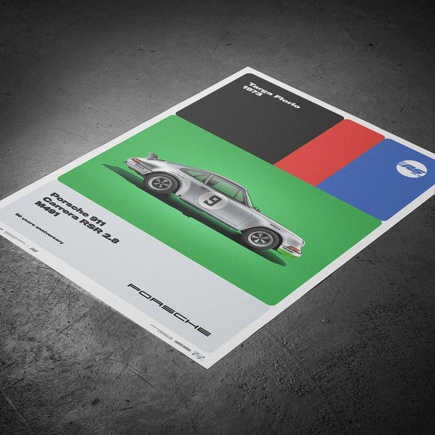 Porsche 911 RSR 50th Anniversary Targa Florio 1973 Print Poster