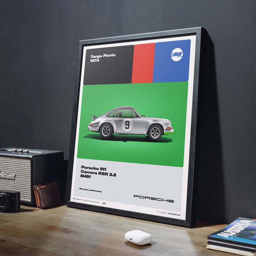 Porsche 911 RSR 50th Anniversary Targa Florio 1973 Print Poster