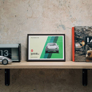 Porsche 911 Carrera RS 2.7 1973 White 50th Anniversary Porsche Print Poster