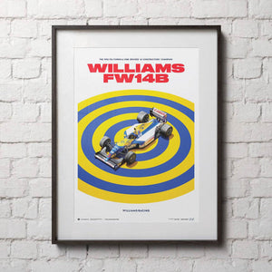 Williams Racing FW14B 1992 F1 World Champions Williams Print Poster