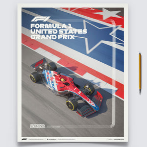Automobilist Formula 1 United States Austin Texas Grand Prix 2022 Print Poster