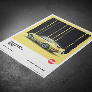 Porsche 911 Carrera RS 2.7 | 1973 Yellow 50th Anniversary | Porsche Poster