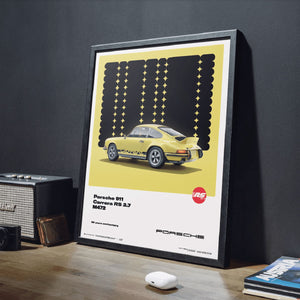Porsche 911 Carrera RS 2.7 | 1973 Yellow 50th Anniversary | Porsche Poster