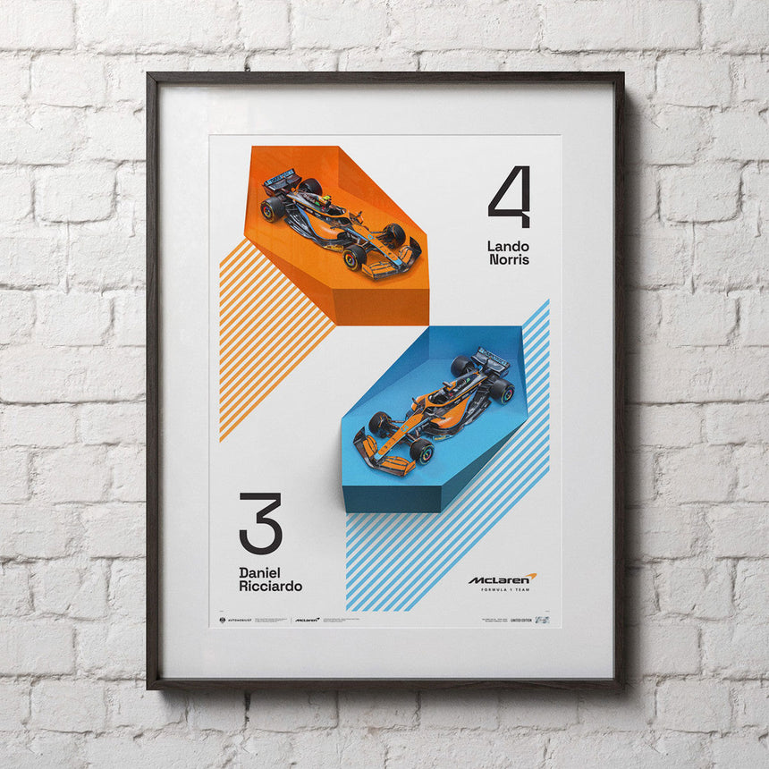 McLaren Formula 1 Team 2022 Season McLaren Poster Lando Norris, Daniel Ricciardo