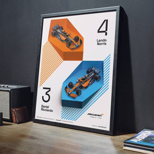 McLaren Formula 1 Team 2022 Season McLaren Poster Lando Norris, Daniel Ricciardo