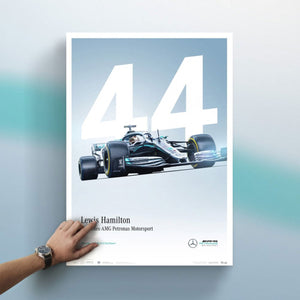 Mercedes AMG Petronas F1 Team Lewis Hamilton 2022 Print Poster