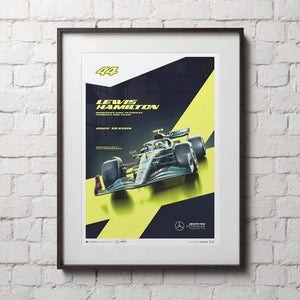 Automobilist Mercedes-AMG Petronas F1 Team Lewis Hamilton 2022 Poster
