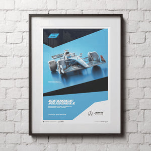 Mercedes-AMG Petronas F1 Team - George Russell - 2022 Print Poster
