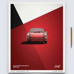 Porsche 911 RS | 1973 Red | Print Poster