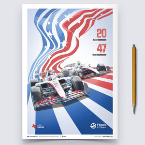 MoneyGram Haas F1 Team United States Grand Prix 2022 Print Poster