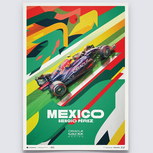 Oracle Red Bull Racing Sergio Perez Mexican GP Print Poster