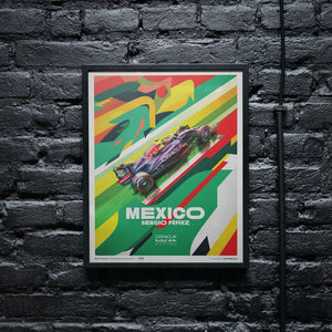 Oracle Red Bull Racing Sergio Perez Mexican GP Print Poster