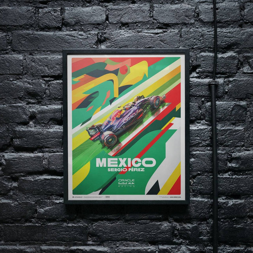Oracle Red Bull Racing Sergio Perez Mexican GP Print Poster