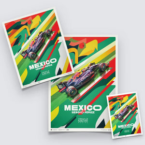 Oracle Red Bull Racing Sergio Perez Mexican GP Print Poster