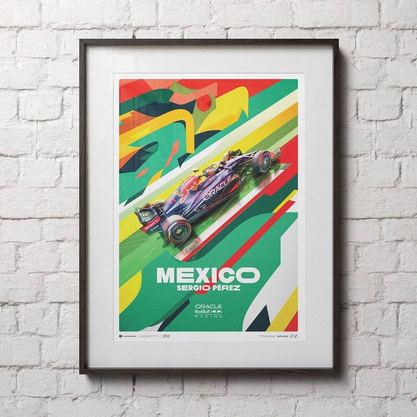 Oracle Red Bull Racing Sergio Perez Mexican GP Print Poster